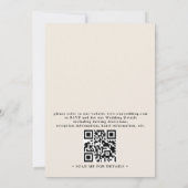 Vintage Wildflowers Fern Budget QR Code Wedding 招待状 (裏面)