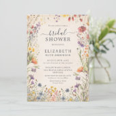Vintage Wildflowers Garden Bridal Shower 招待状 (スタンド正面)