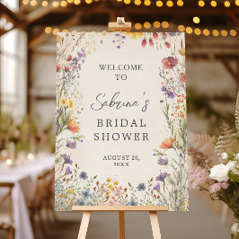 Vintage Wildflowers Garden Bridal Shower Welcome