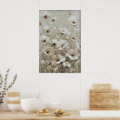 Vintage Wildflowers Print Wall Art, Antique Flower ポスター (キッチン)