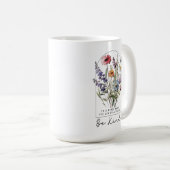 Vintage Wildflowers with Quote - Be Kind コーヒーマグカップ (正面右)