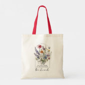 Vintage Wildflowers with Quote - Be Kind トートバッグ (裏面)