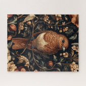 Vintage William Morris Bird Foliage Art ジグソーパズル (横)