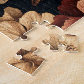 Vintage William Morris Bird Foliage Art ジグソーパズル (側面)