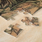 Vintage William Morris Cottage Tan Rabbit ジグソーパズル (側面)