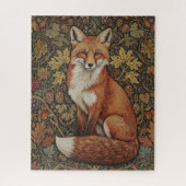 Vintage William Morris Fox Woodland Art ジグソーパズル (縦)