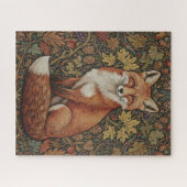 Vintage William Morris Fox Woodland Art ジグソーパズル (横)