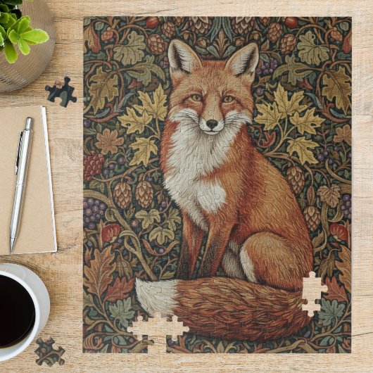 Vintage William Morris Fox Woodland Art ジグソーパズル