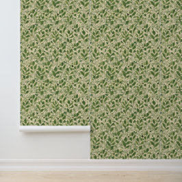 Vintage William Morris Patterns Floral Green 壁紙