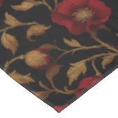 Vintage William Morris Red Gold Poppy Floral テーブルクロス (アングル)
