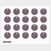 Vintage Wine Bakery Sourdough Bread Logo Sticker ラウンドシール (シート)
