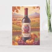 Vintage Wine Barrel Celebration カード (正面)