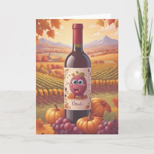 Vintage Wine Barrel Celebration カード (正面)