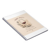 Vintage Wine Lover Notelock | Red Wine Design ノートブック (右側)