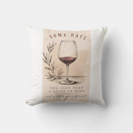Vintage Wine Lover |  Red Wine Design クッション
