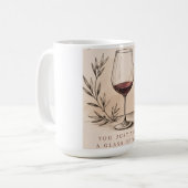 Vintage Wine Lover |  Red Wine Design コーヒーマグカップ (正面左)