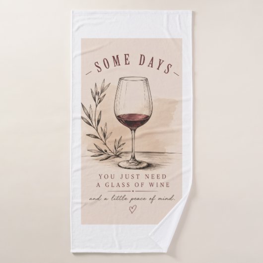 Vintage Wine Lover | Red Wine Design バスタオル (バスタオル)