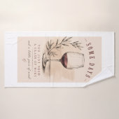 Vintage Wine Lover | Red Wine Design バスタオル (バスタオル)