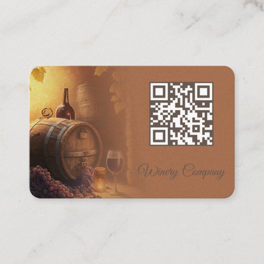 Vintage winery bottled wine glass design 名刺 (正面)