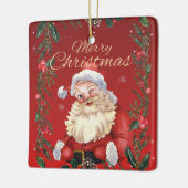 Vintage Winking Santa Christmas Ornament セラミックオーナメント (左)