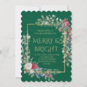 Vintage Winter Botanical Christmas Elegance 招待状 (正面)