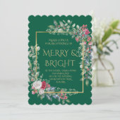 Vintage Winter Botanical Christmas Elegance 招待状 (スタンド正面)