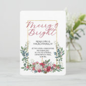 Vintage Winter Botanical Christmas Elegance 招待状 (スタンド正面)