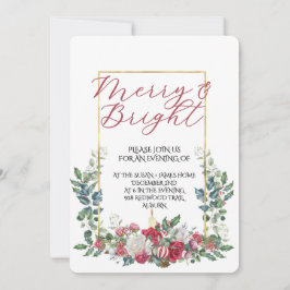 Vintage Winter Botanical Christmas Elegance 招待状
