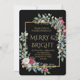 Vintage Winter Botanical Christmas Elegance 招待状