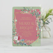 Vintage Winter Botanical Christmas Elegance 招待状 (スタンド正面)