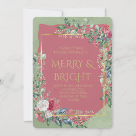 Vintage Winter Botanical Christmas Elegance 招待状