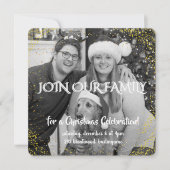 Vintage Winter Christmas Elegance Personalized 招待状 (正面)