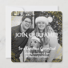 Vintage Winter Christmas Elegance Personalized  招待状