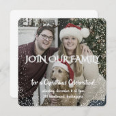 Vintage Winter Christmas Elegance Personalized 招待状 (正面/裏面)