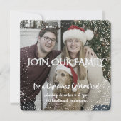 Vintage Winter Christmas Elegance Personalized 招待状 (正面)