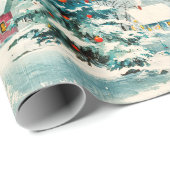 Vintage Winter Christmas Village ラッピングペーパー (ロールコーナー)