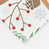 Vintage winter deer seamless pattern. Christmas ba フリースブランケット (角)