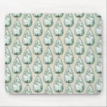 Vintage winter diamond teal rhinestones victorian マウスパッド<br><div class="desc">An elegant vintage jewelry pattern of rhinestones,  diamonds. A pattern of pendants in teal blue,  silver and cream.</div>