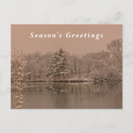 Vintage Winter Photography Season's Greetings シーズンポストカード