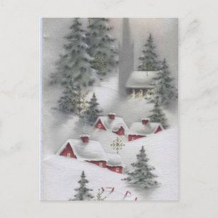 Vintage Winter Scene ポストカード