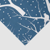 Vintage Winter Sky White Birds Snowflakes 薄葉紙 (詳細)