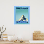 Vintage winter sports poster ポスター (キッチン)