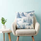 Vintage Winter Toile de Jouy - Classic Christmas クッション (椅子)