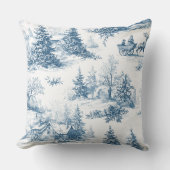 Vintage Winter Toile de Jouy - Classic Christmas クッション (正面)