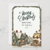 Vintage Winter Village Christmas シーズンカード (正面)