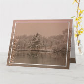 Vintage Winter Wonderland Personalized Holiday カード (黄色い花)