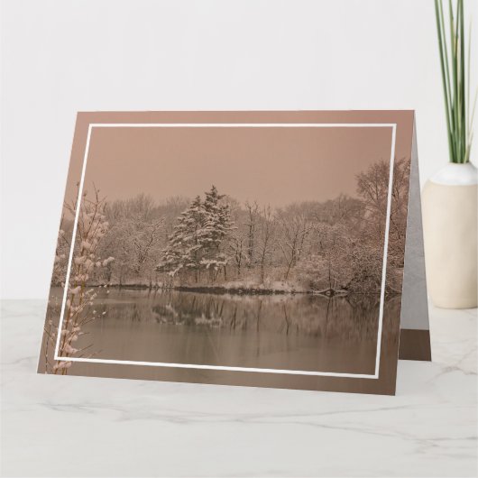 Vintage Winter Wonderland Personalized Holiday カード (正面)