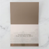 Vintage Winter Wonderland Personalized Holiday カード (内部)