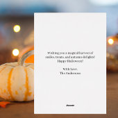 Vintage Witch Photo Spooky Halloween Gold Pumpkin  箔シーズンカード