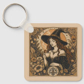 Vintage Witch Tea Time キーホルダー (正面)